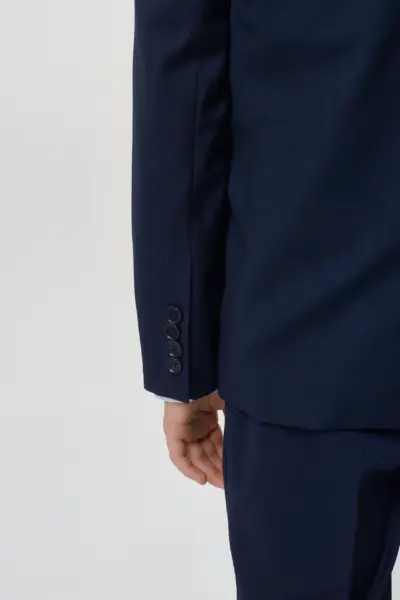 Пиджак Slim из костюмной ткани, синий — изображение 9