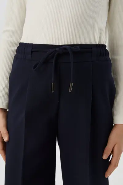 Брюки из костюмной ткани, синие — изображение 5