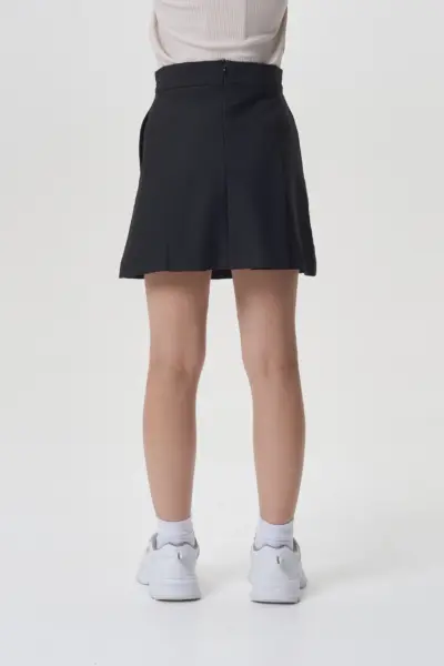 Юбка с застроченными складками, черная — изображение 5