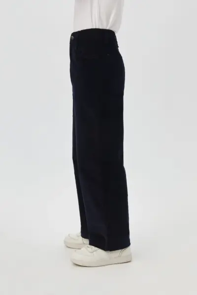 Брюки из вельвета, синие — изображение 3