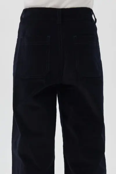 Брюки из вельвета, синие — изображение 5