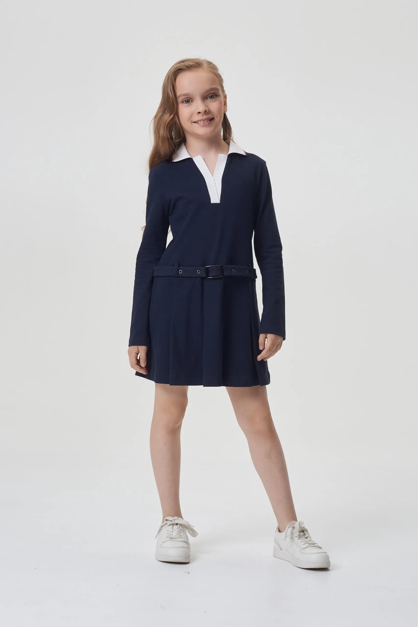 751.31 (3) Платье из пике, синее — изображение 1