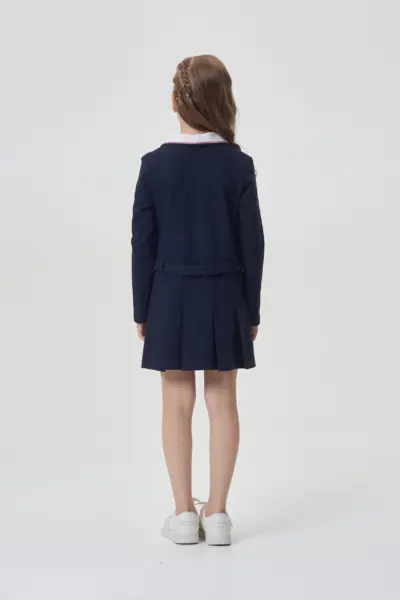 Платье из пике, синее — изображение 4