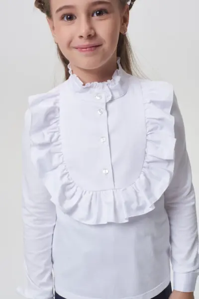 Блузка нарядная комбинированная — изображение 4