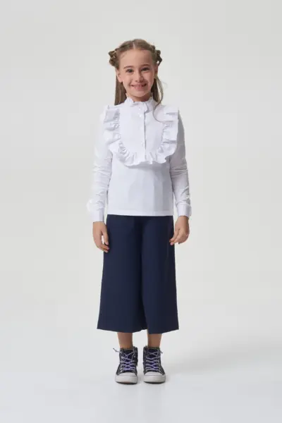 Блузка нарядная комбинированная — изображение 5