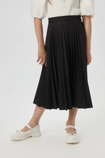 Юбка-гофре, черная — изображение 3