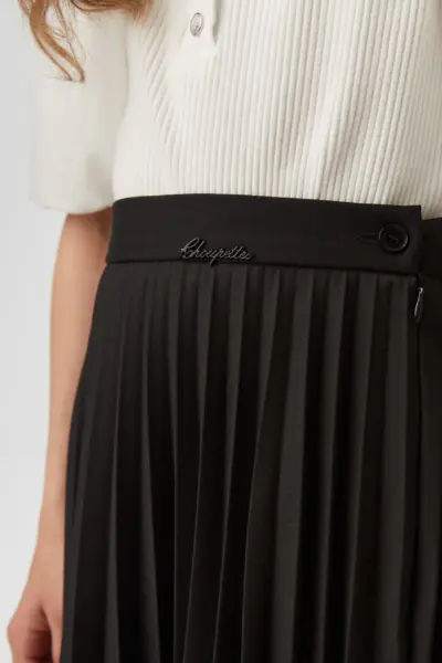 Юбка-гофре, черная — изображение 7