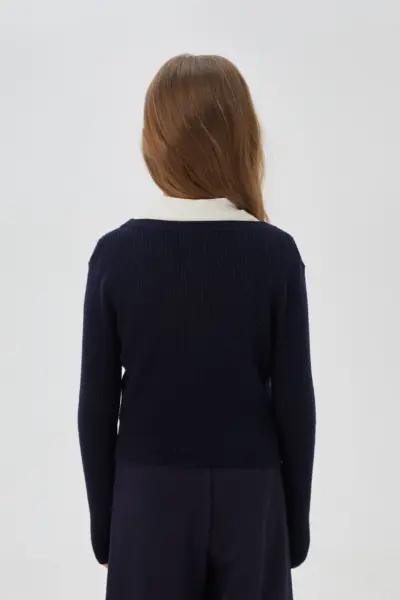 Кардиган вязаный, синий — изображение 3