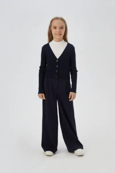 Кардиган вязаный, синий — изображение 4