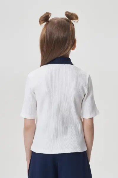 Блуза из лапши с воротником поло — изображение 4