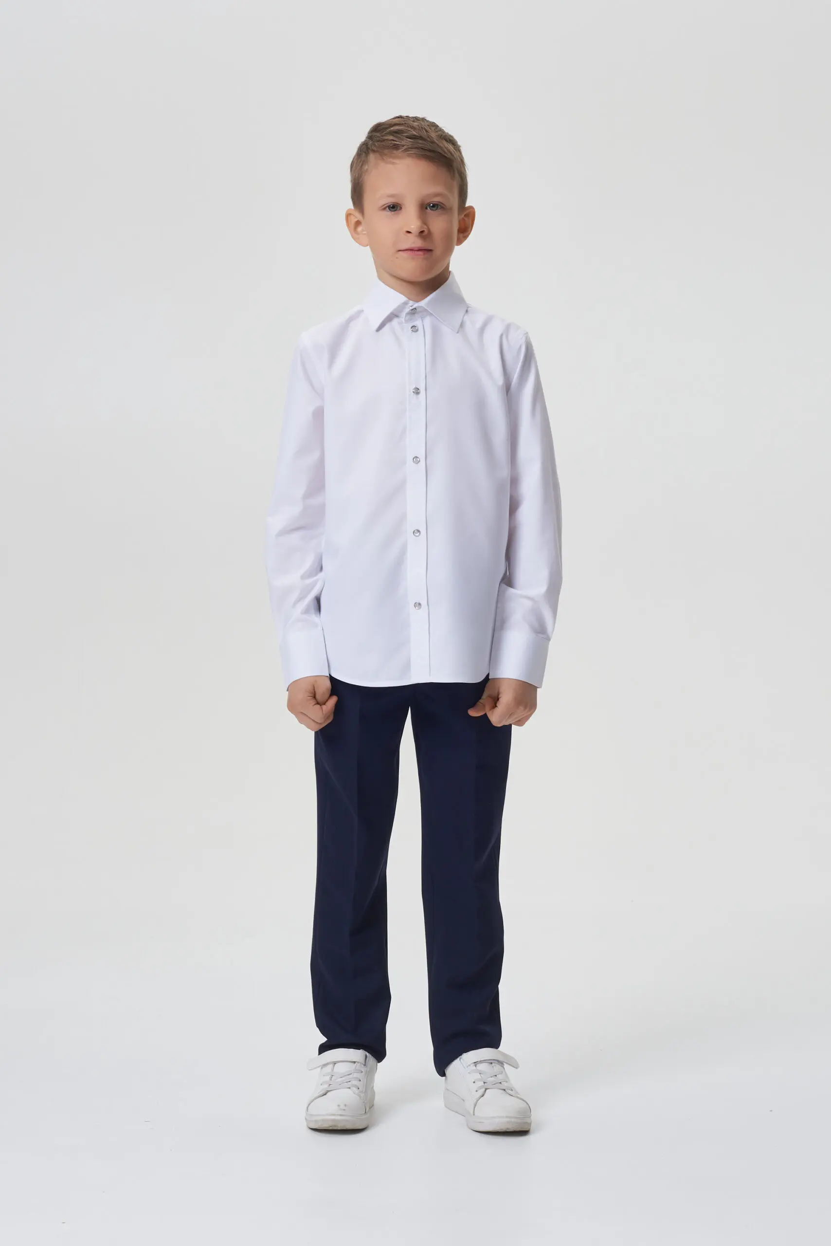 954.31 (1) Брюки Slim из костюмной ткани, синие — изображение 1