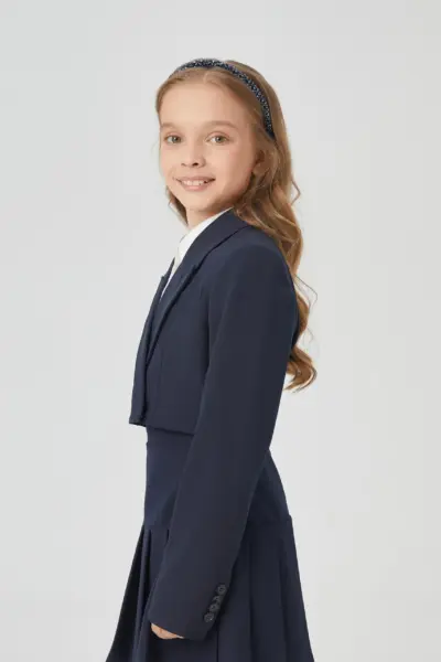 Жакет укороченный, синий — изображение 7