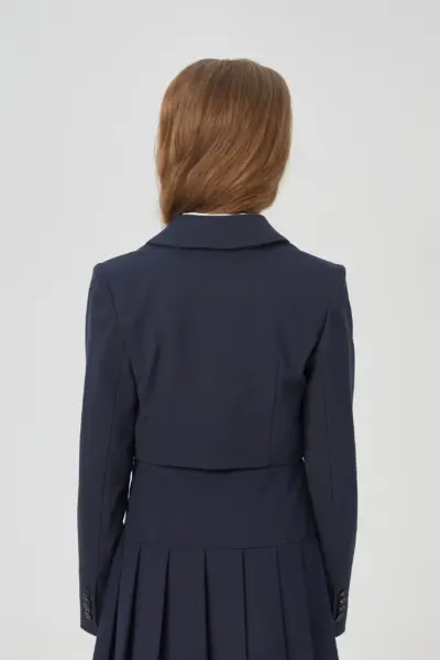 Жакет укороченный, синий — изображение 8