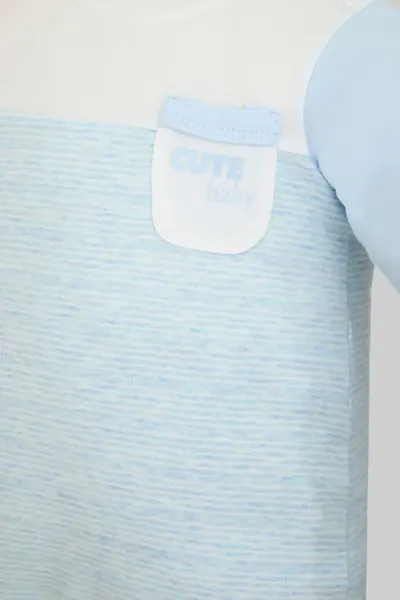 Комплект нарядный с принтом (комбинезон, слюнявчик и шапочка) — изображение 3