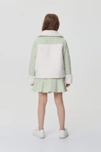 Куртка из искусственного меха комбинированная — изображение 4