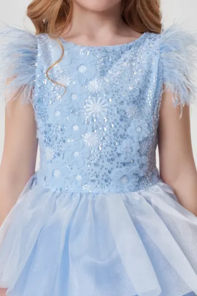 Платье пышное с цветами и пайетками — изображение 7