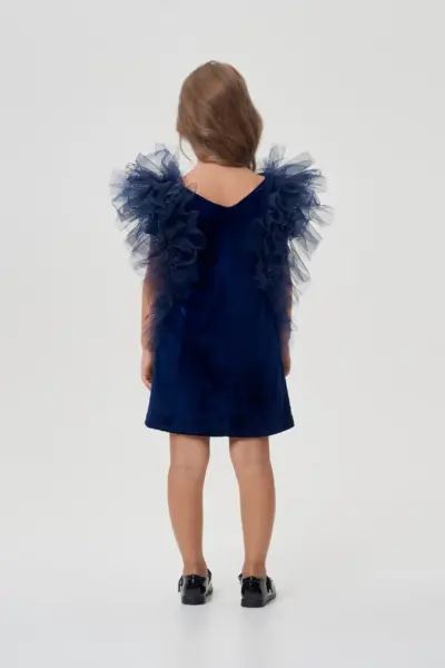 Платье бархатное с воланами — изображение 3