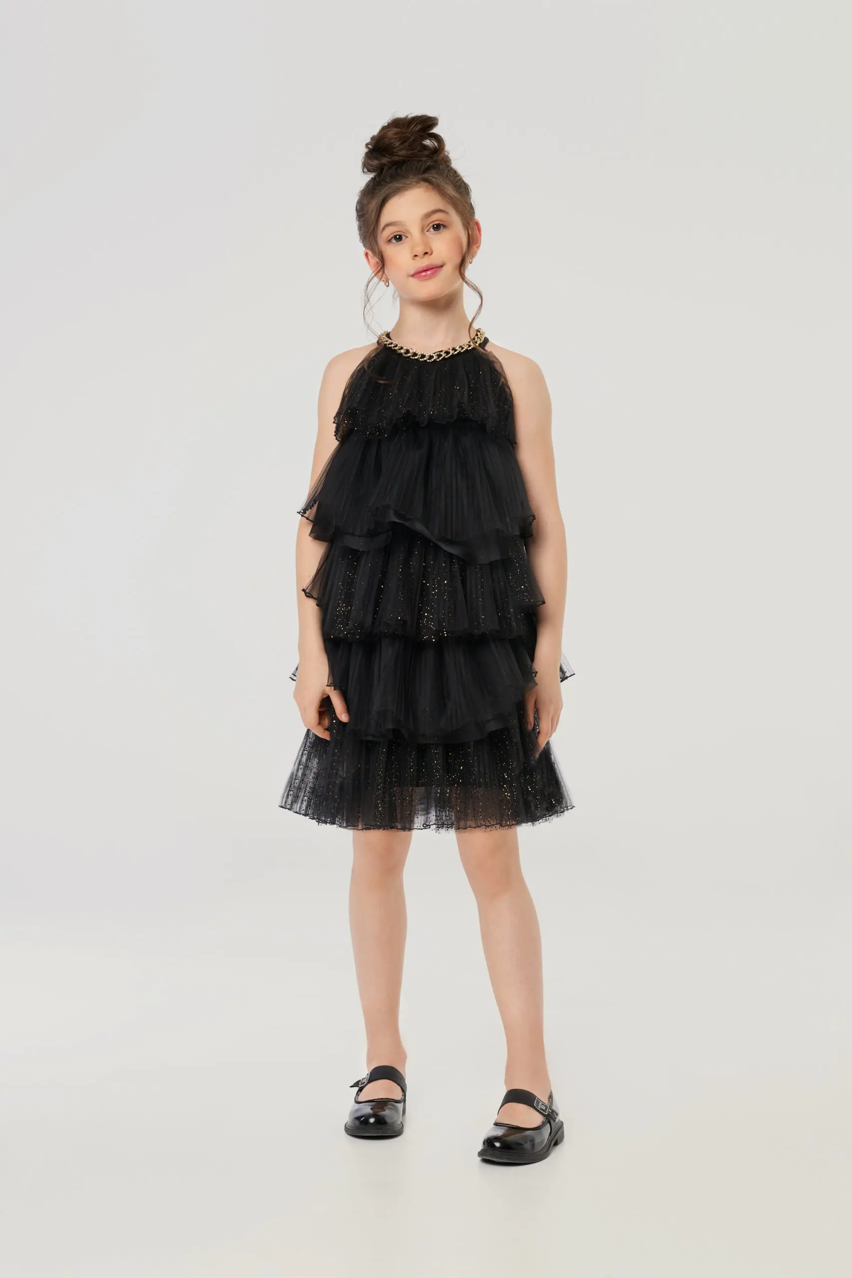 1529.43 (1)_ Платье с воланами плиссе — изображение 1