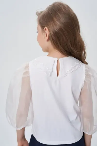 Блузка с воротником из органзы — изображение 4