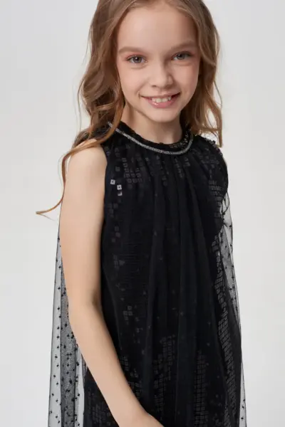 Платье комбинированное с пайетками — изображение 8