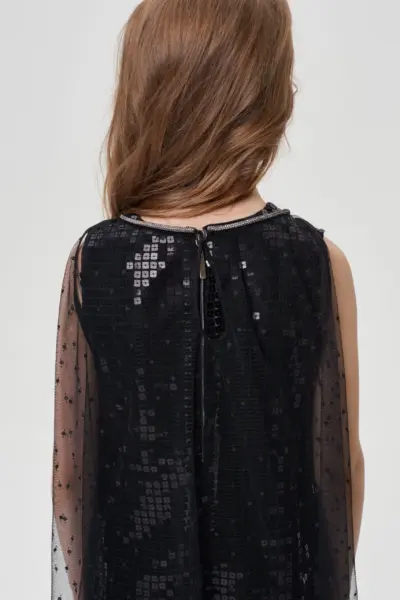 Платье комбинированное с пайетками — изображение 9