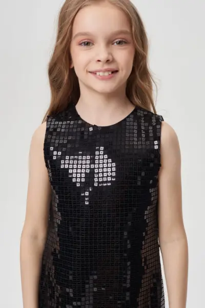 Платье комбинированное с пайетками — изображение 11