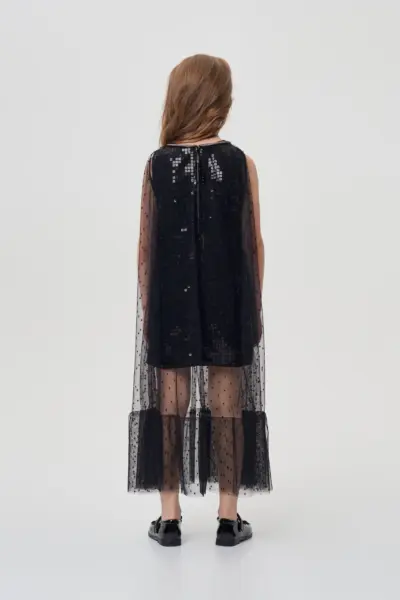 Платье комбинированное с пайетками — изображение 3