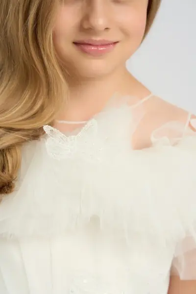 Платье пышное с цветами — изображение 6