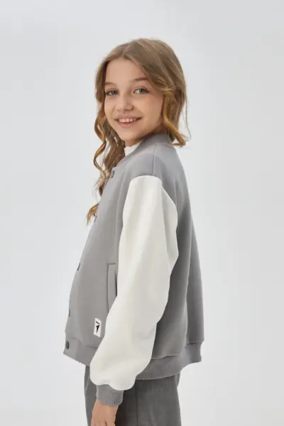 Куртка-бомбер комбинированная — изображение 3