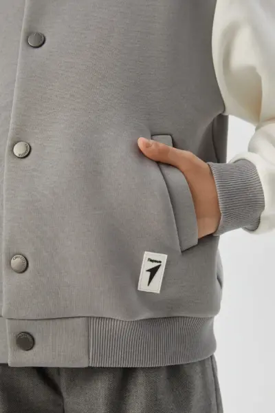 Куртка-бомбер комбинированная — изображение 6