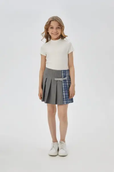 Юбка комбинированная с со складками — изображение 6