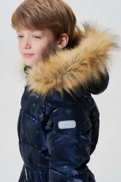 Комбинезон утепленный с искусственной меховой опушкой — изображение 7