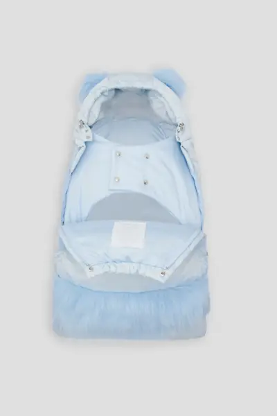 Конверт пуховый с меховым декором — изображение 3