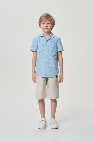 Сорочка гавайка в мелкий принт — изображение 6