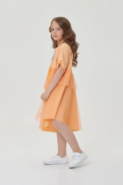 Туника трикотажная с отделкой из сетки — изображение 3