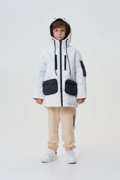 Куртка-парка с подкдадкой из меха "тедди" — изображение 5