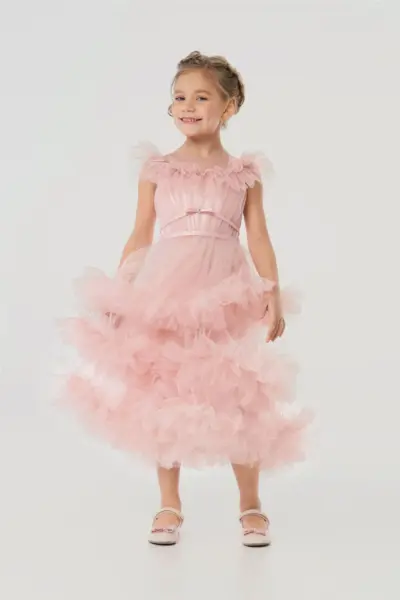 Платье нарядное с пышными оборками — изображение 3