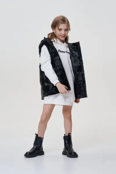 Жилет на синтепоне, принт "мишки" — изображение 7