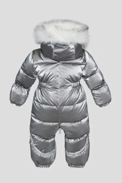 Комбинезон-трансформер, пуховый с меховой опушкой — изображение 4