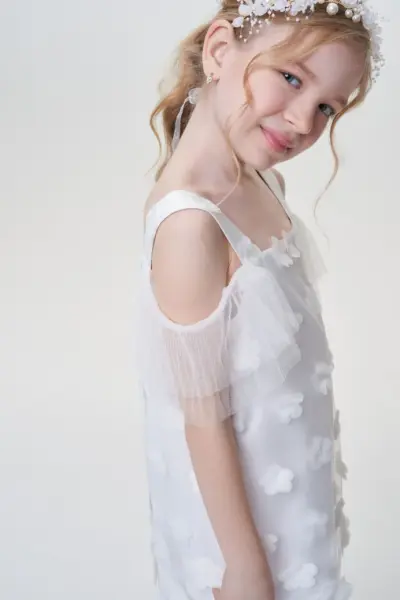 Платье нарядное с 3D-цветами — изображение 7