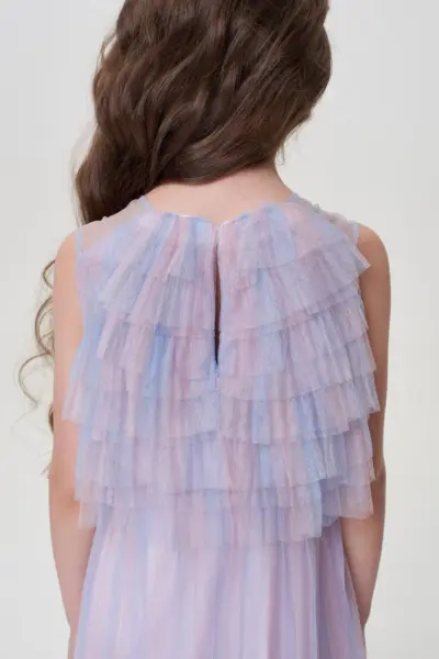 Платье нарядное из плиссированной сетки — изображение 6