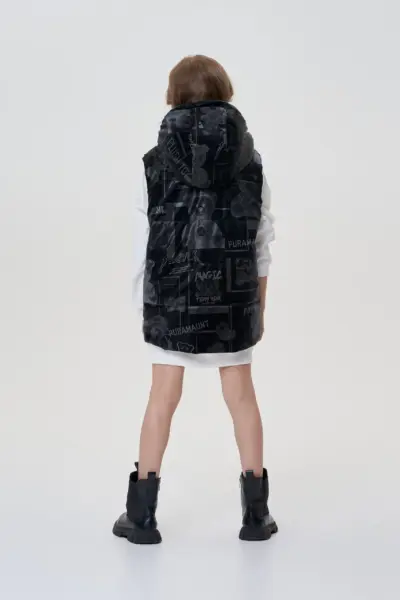 Жилет на синтепоне, принт "мишки" — изображение 4