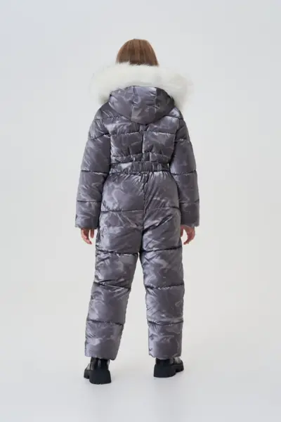 Комбинезон утепленный с искусственной меховой опушкой — изображение 4
