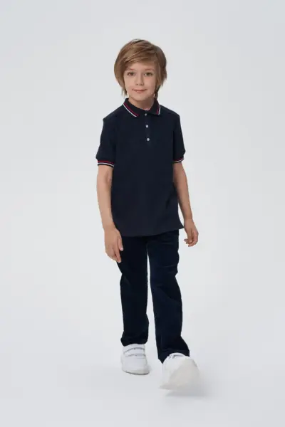 Сорочка с воротником-поло, синий — изображение 6