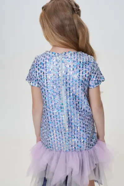 Платье нарядное из пайеток с воланом — изображение 5