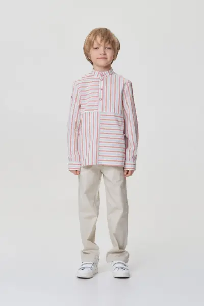 Сорочка льняная в полоску — изображение 8