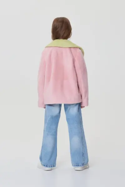 Куртка из искусственного меха комбинированная — изображение 3