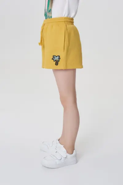 Шорты из футера с серебряным люрексом — изображение 3