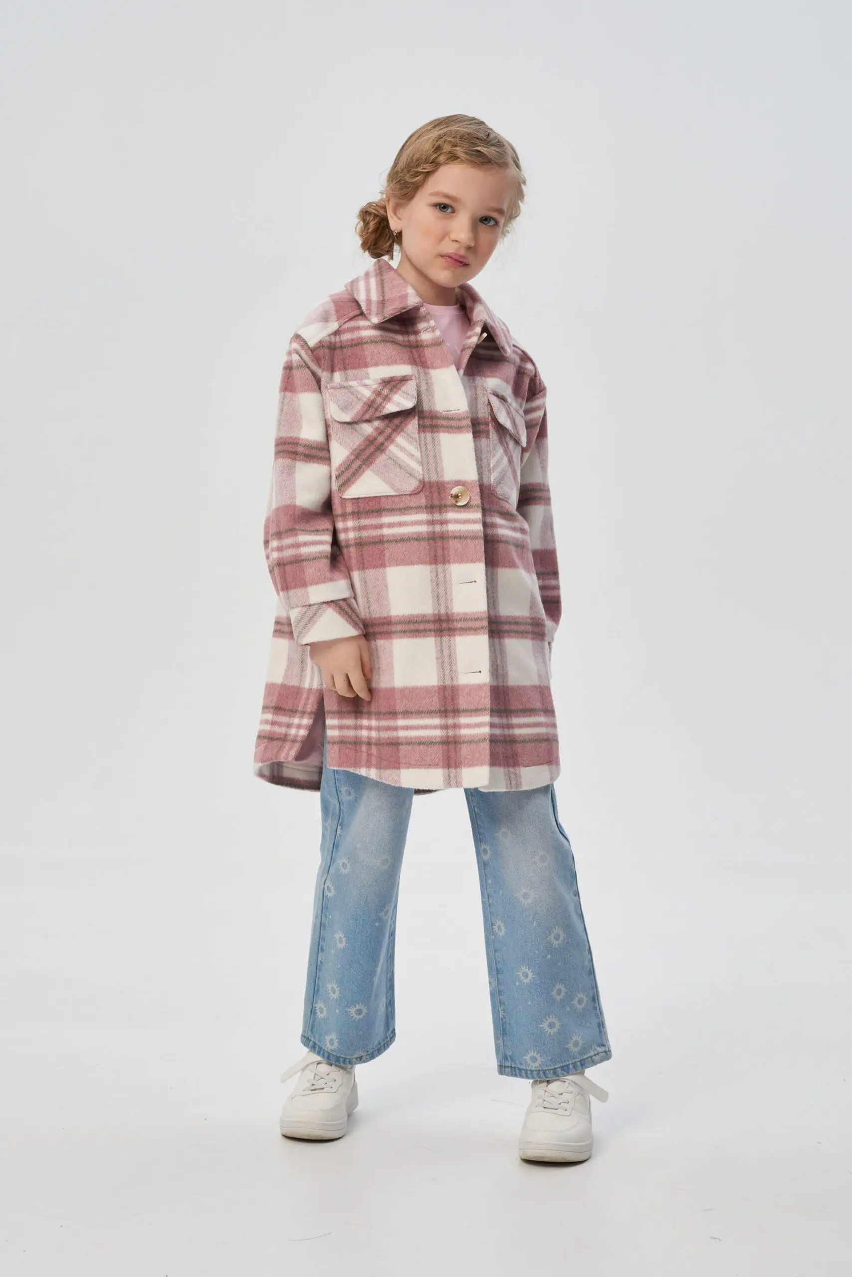 cvjw31oaef49fgam227h6jj1789ufak1 Пальто типа рубашка в клетку — изображение 1