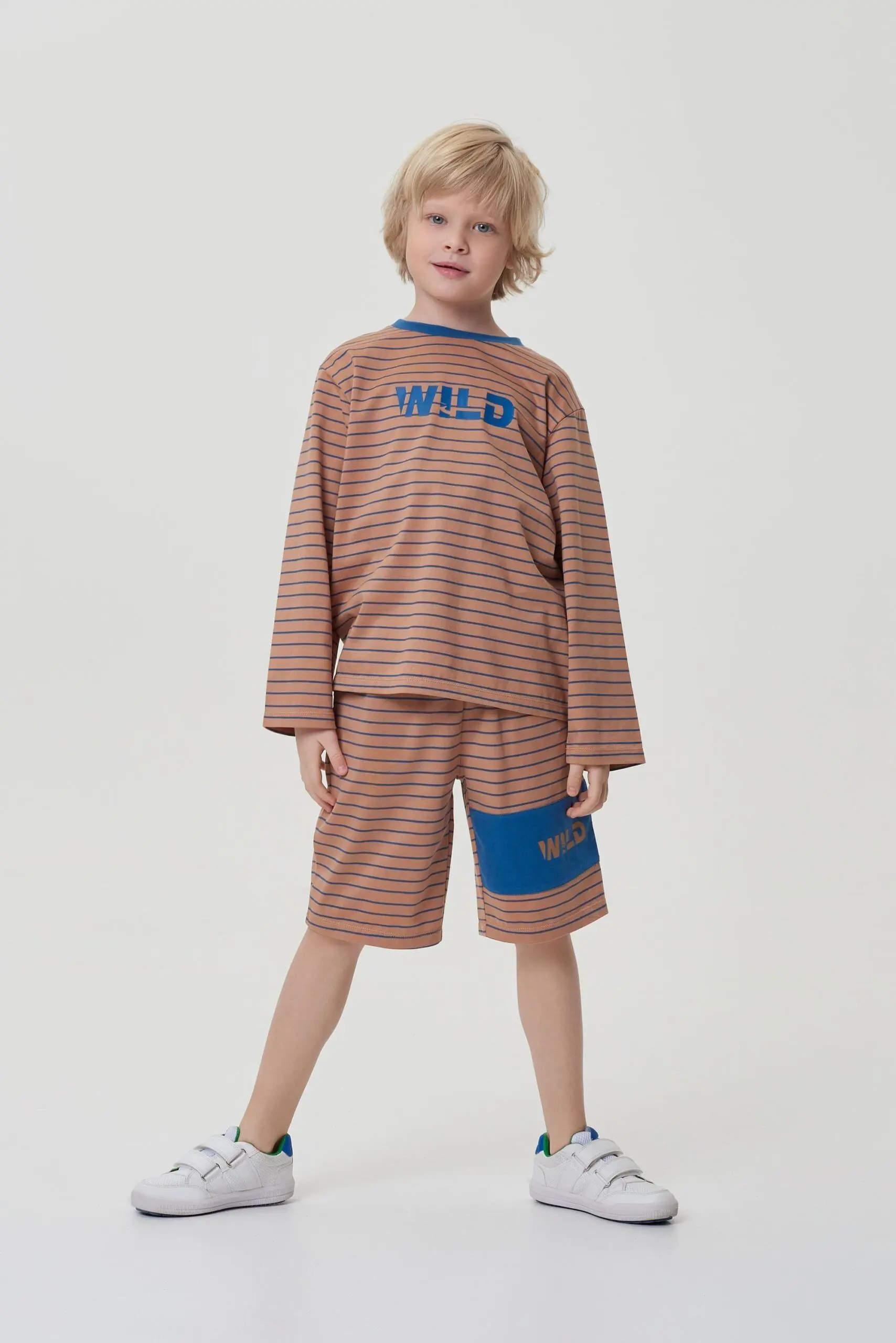 drj5fx09udvmtk97u5yisn5dzlifkt5f Шорты трикотажные в полоску — изображение 1